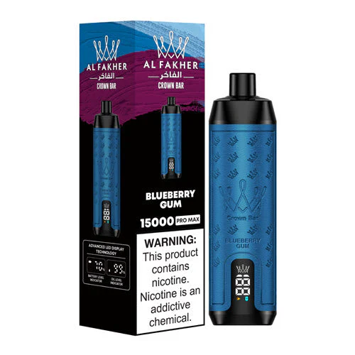 ElfMalls-Al_Fakher_Pro_Max_15000_Crown_Bar_Disposable_Vape_Blueberry_Gum