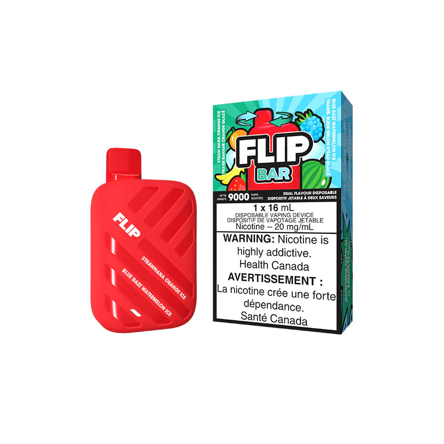 FLIP-BAR-DISPOSABLE-STRAWNANA-ORANGE-ICE-BLUE-RAZZ-WATERMELON-ICE